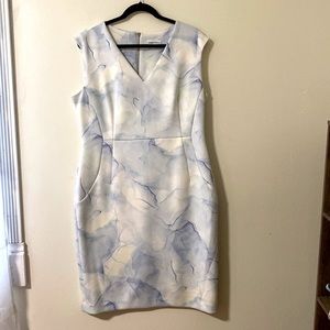 Calvin Klein marble blue dress